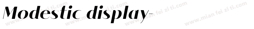 Modestic display字体转换